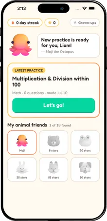 The Octolearn app on a phone